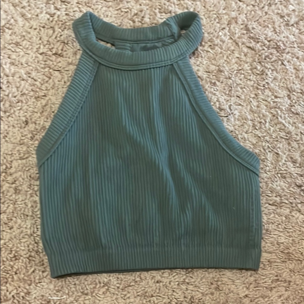 Aerie Green Ribbed Tank